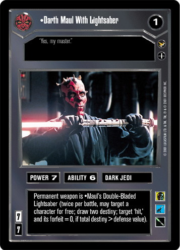 Darth Maul With Lightsaber