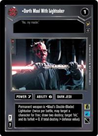 star wars ccg tournament foils darth maul with lightsaber foil