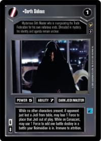 star wars ccg theed palace darth sidious