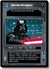 star wars ccg enhanced darth vader with lightsaber