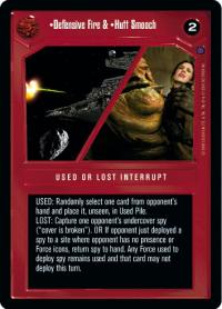 star wars ccg reflections ii premium defensive fire hutt smooch