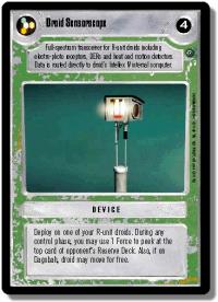 star wars ccg dagobah revised droid sensorscope wb