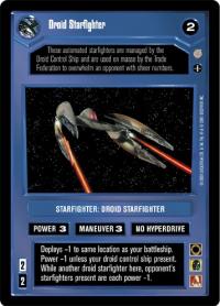 star wars ccg coruscant droid starfighter