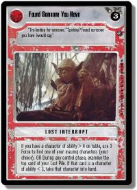 star wars ccg dagobah limited found someone you have