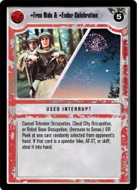 star wars ccg coruscant free ride endor celebration