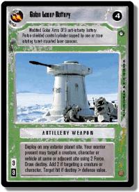 star wars ccg hoth limited golan laser battery