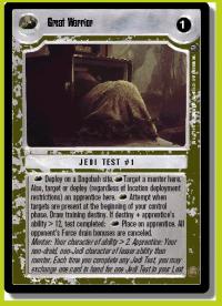 star wars ccg dagobah revised great warrior wb