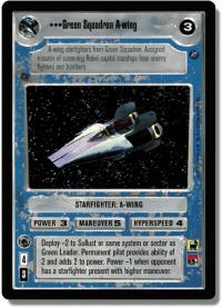 star wars ccg reflections ii foil green squadron a wing foil
