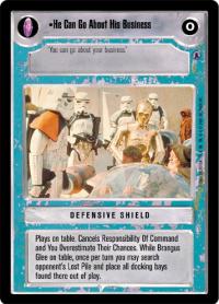star wars ccg reflections iii premium he can go about his business