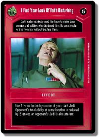 star wars ccg premiere unlimited i find your lack of faith disturbing wb