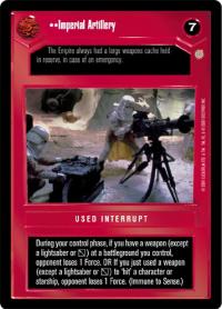 star wars ccg reflections iii foil imperial artillery foil