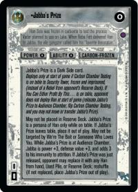 star wars ccg reflections ii premium jabba s prize