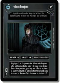 star wars ccg reflections ii foil janus greejatus foil