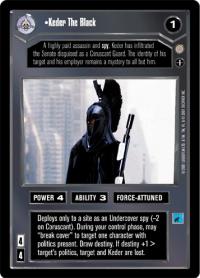 star wars ccg coruscant keder the black