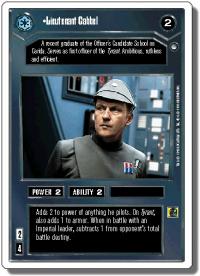 star wars ccg hoth revised lieutenant cabbel wb