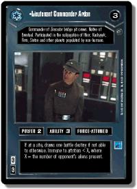 star wars ccg dagobah revised lieutenant commander ardan wb