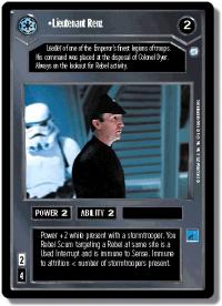 star wars ccg endor lieutenant renz