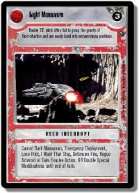 star wars ccg dagobah revised light maneuvers wb