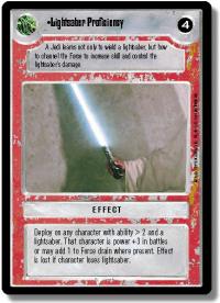 star wars ccg premiere limited lightsaber proficiency