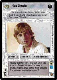 star wars ccg premiere limited luke skywalker