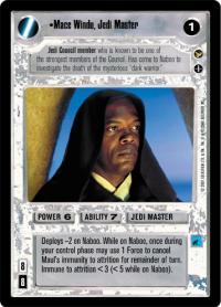 star wars ccg theed palace mace windu jedi master