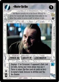 star wars ccg reflections iii foil master qui gon ai foil