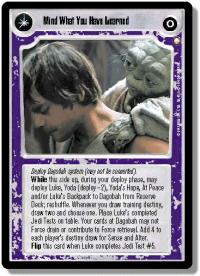 star wars ccg special edition mind what you have learned