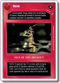 star wars ccg a new hope revised monnok wb