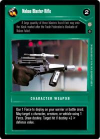 star wars ccg coruscant naboo blaster rifle dark