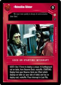 star wars ccg coruscant neimoidian advisor