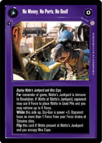 star wars ccg coruscant no money no parts no deal