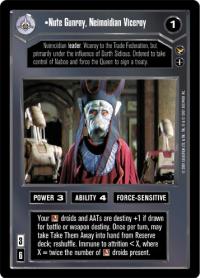 star wars ccg theed palace nute gunray neimoidian viceroy