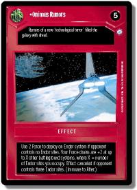 star wars ccg reflections iii foil ominous rumors foil