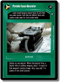 star wars ccg hoth limited portable fusion generator