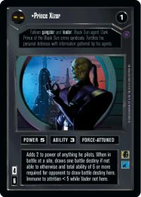 star wars ccg reflections ii premium prince xizor