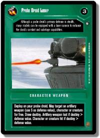 star wars ccg hoth limited probe droid laser