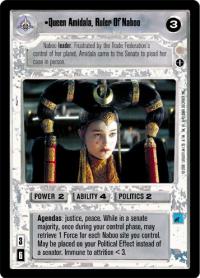 star wars ccg coruscant queen amidala ruler of naboo