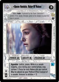 star wars ccg coruscant queen amidala ruler of naboo ai