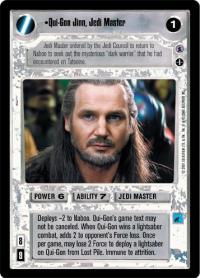 star wars ccg reflections iii premium qui gon jinn jedi master