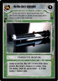 star wars ccg tatooine qui gon jinn s lightsaber