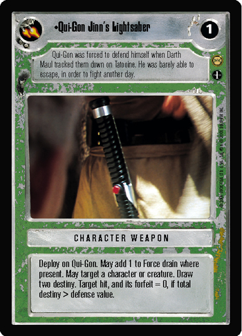 Qui-Gon Jinn's Lightsaber (AI) (FOIL)