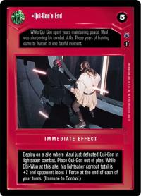 star wars ccg reflections iii premium qui gon s end