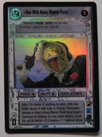 star wars ccg reflections ii foil han with heavy blaster pistol foil