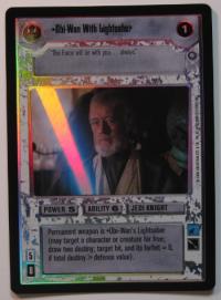 star wars ccg reflections ii foil obi wan with lightsaber foil