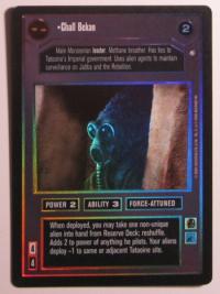 star wars ccg reflections ii foil chall bekan foil