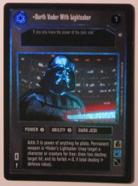 star wars ccg reflections ii foil darth vader with lightsaber foil