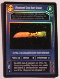 star wars ccg reflections ii foil dreadnaught class heavy cruiser foil