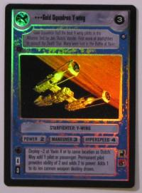 star wars ccg reflections ii foil gold squadron y wing foil