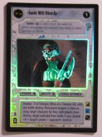 star wars ccg reflections iii foil lando with vibro axe foil