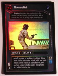 star wars ccg reflections iii foil mercenary pilot foil